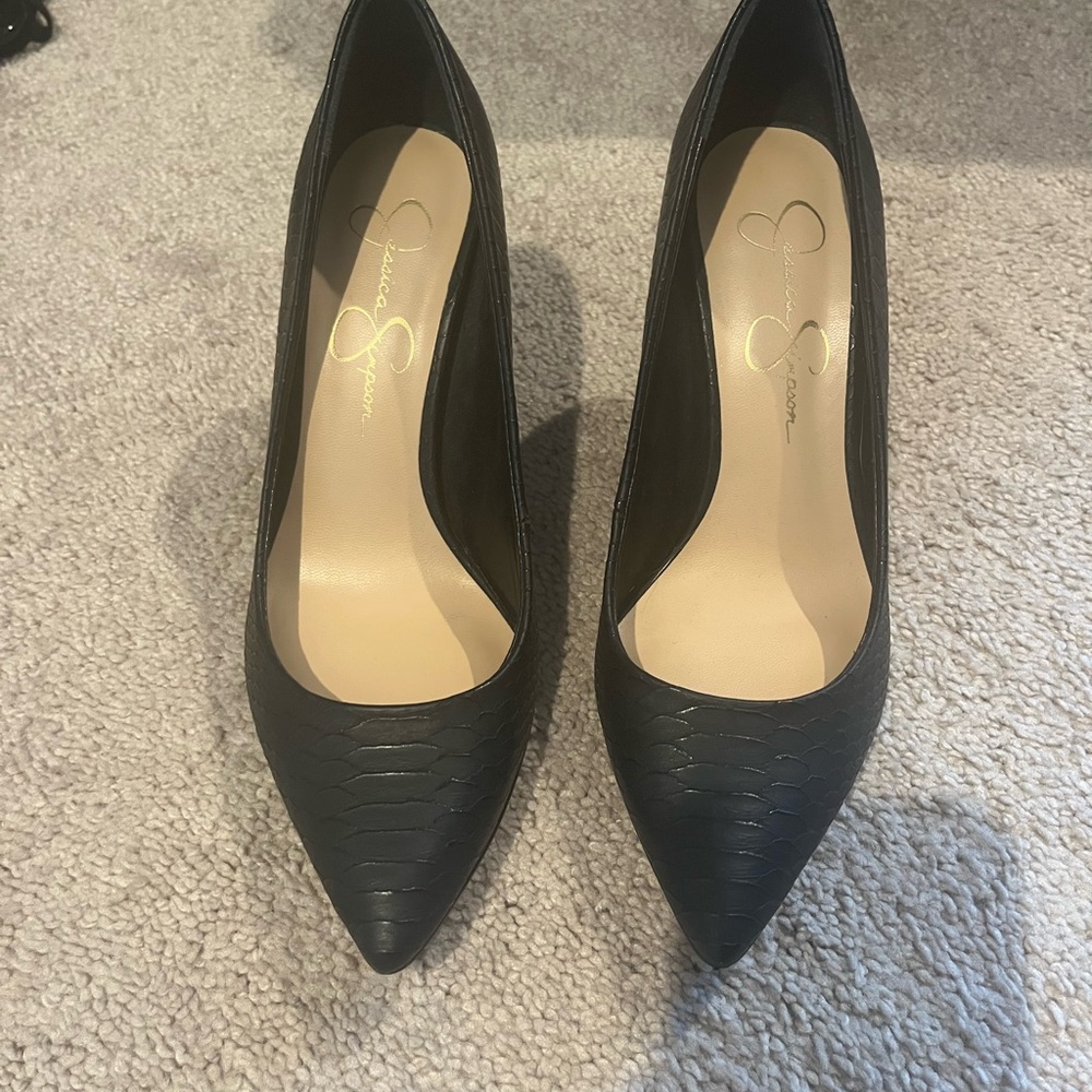 Jessica Simpson Black Suede Heels
